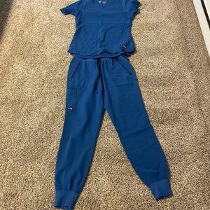 Greys anatomy blue jogger scrubs size small